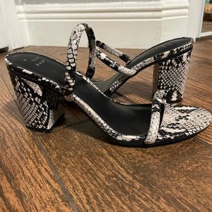 Snake print heels